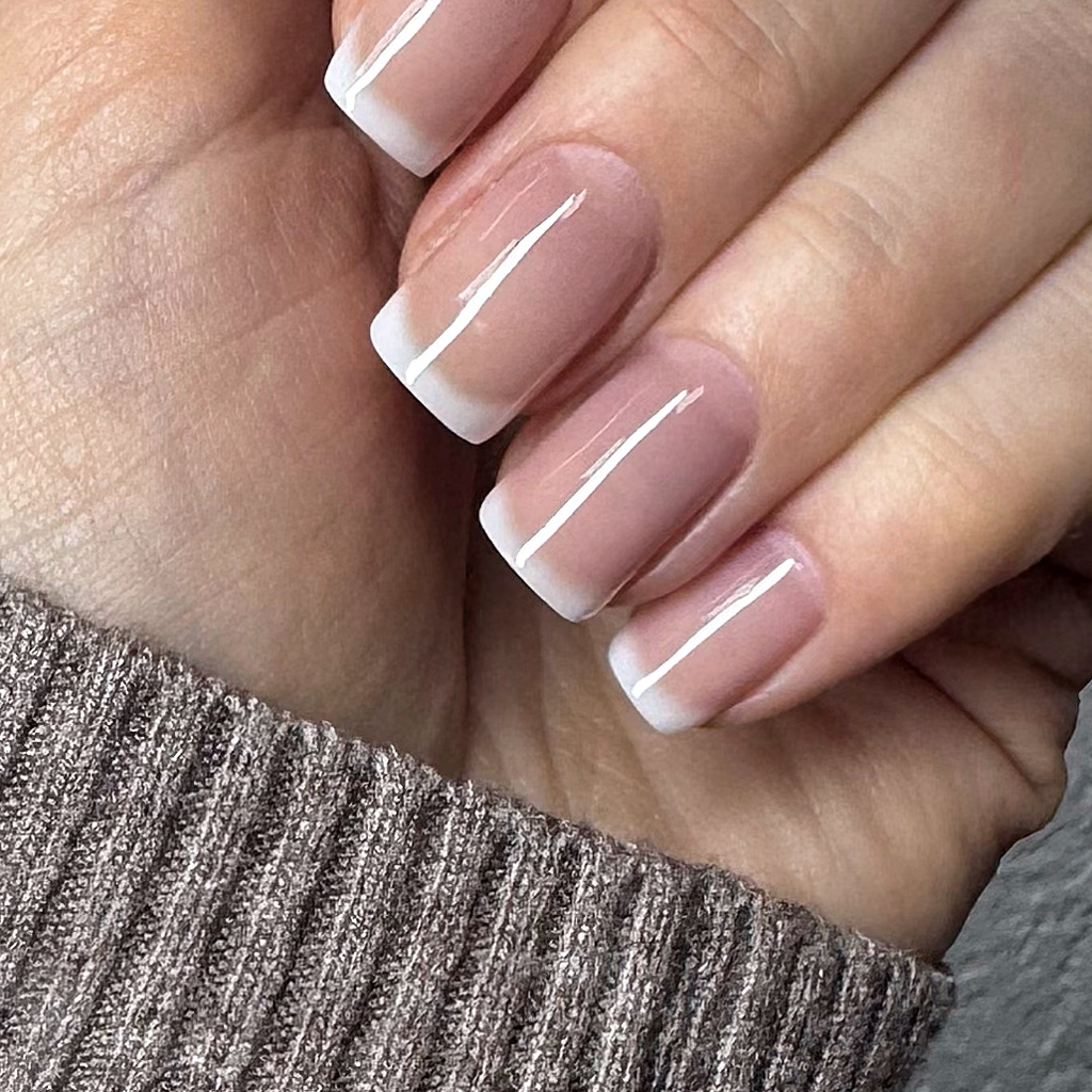 Маникюр с укреплением + френч