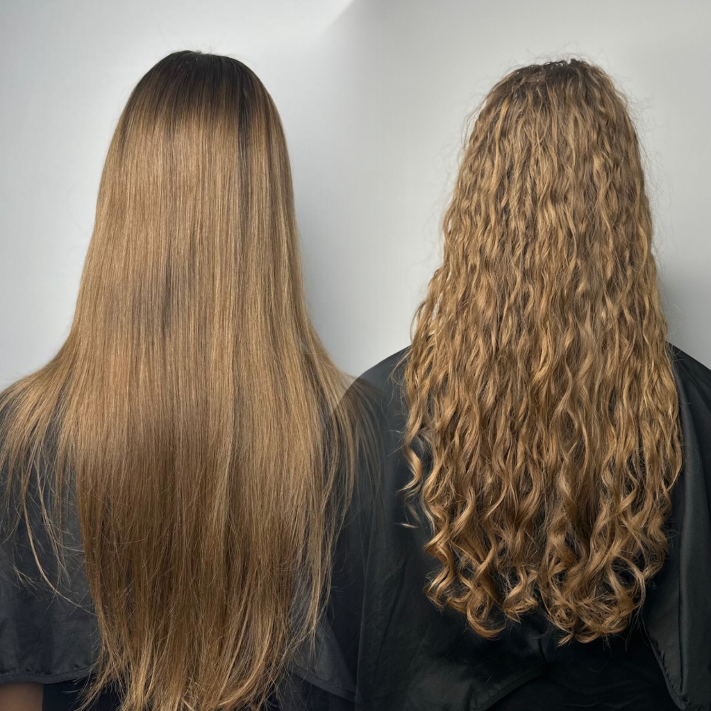 Биозавивка волос. Волосы ниже лопаток.