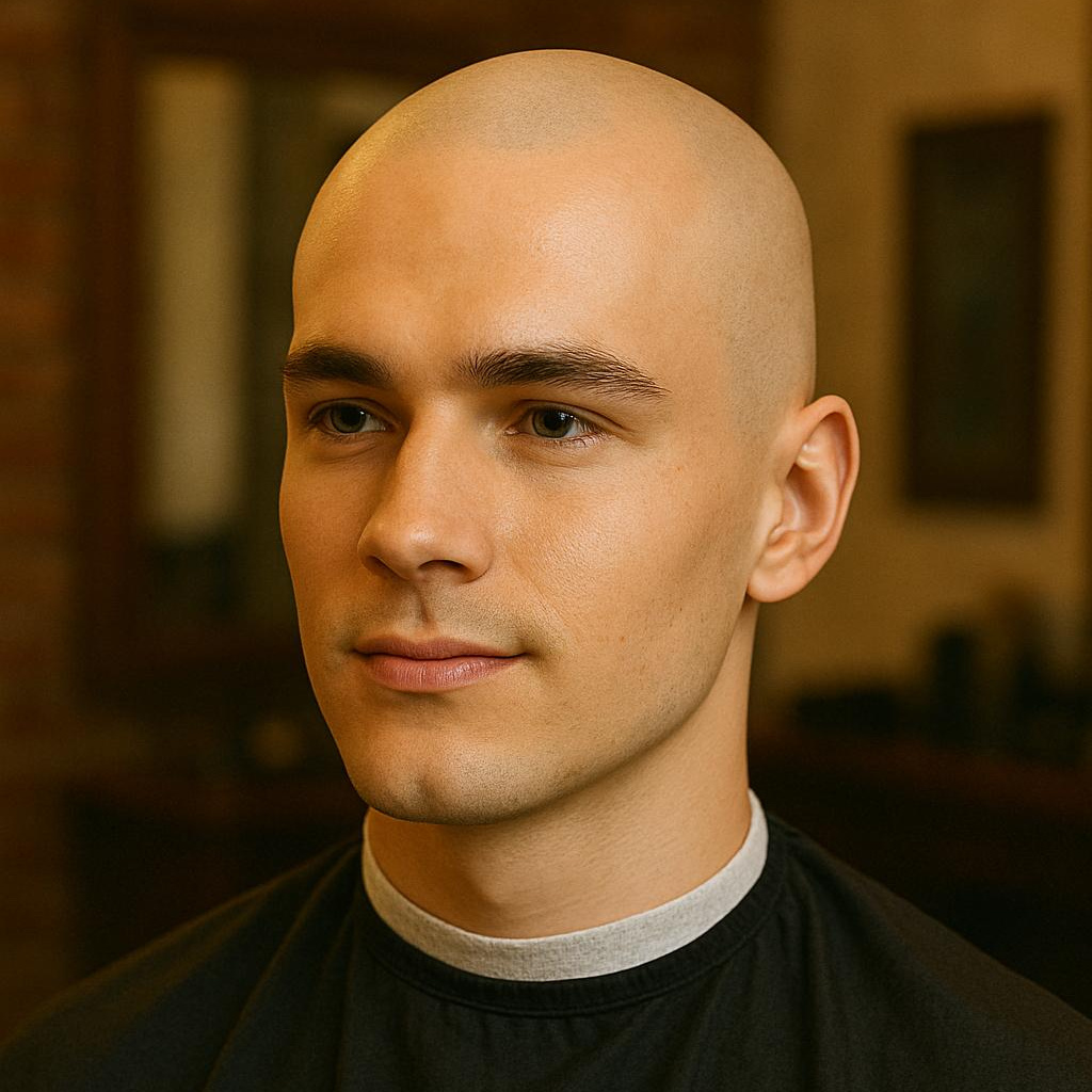 Бритье головы электрической машинкой (наголо)