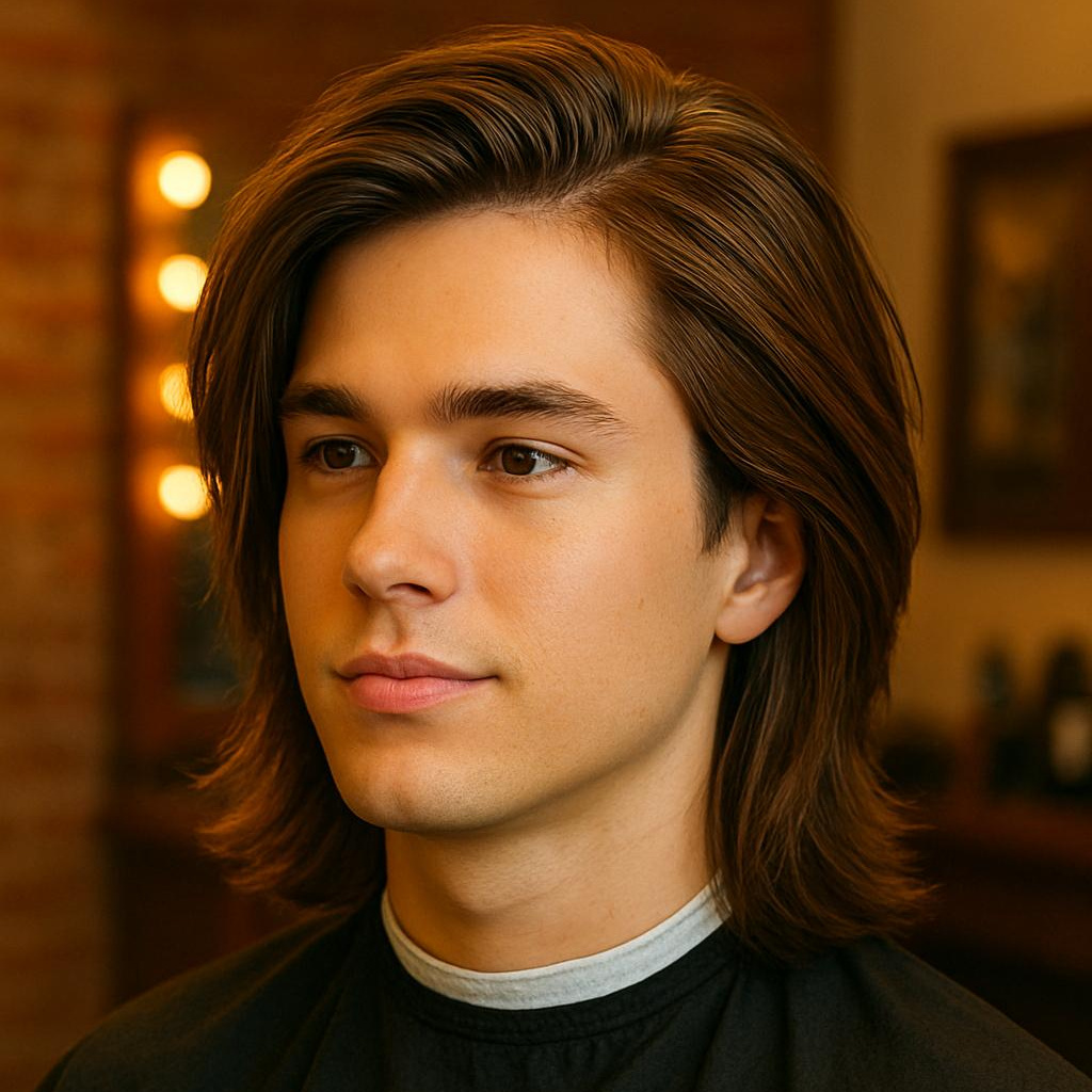 Мужская удлиненная стрижка под ножницы