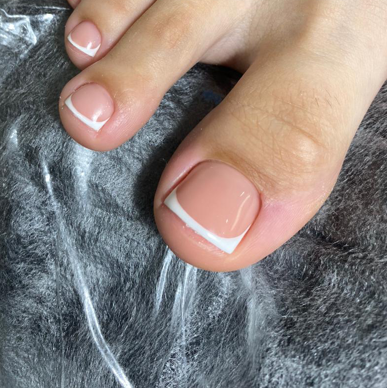 Педикюр пальчики+френч