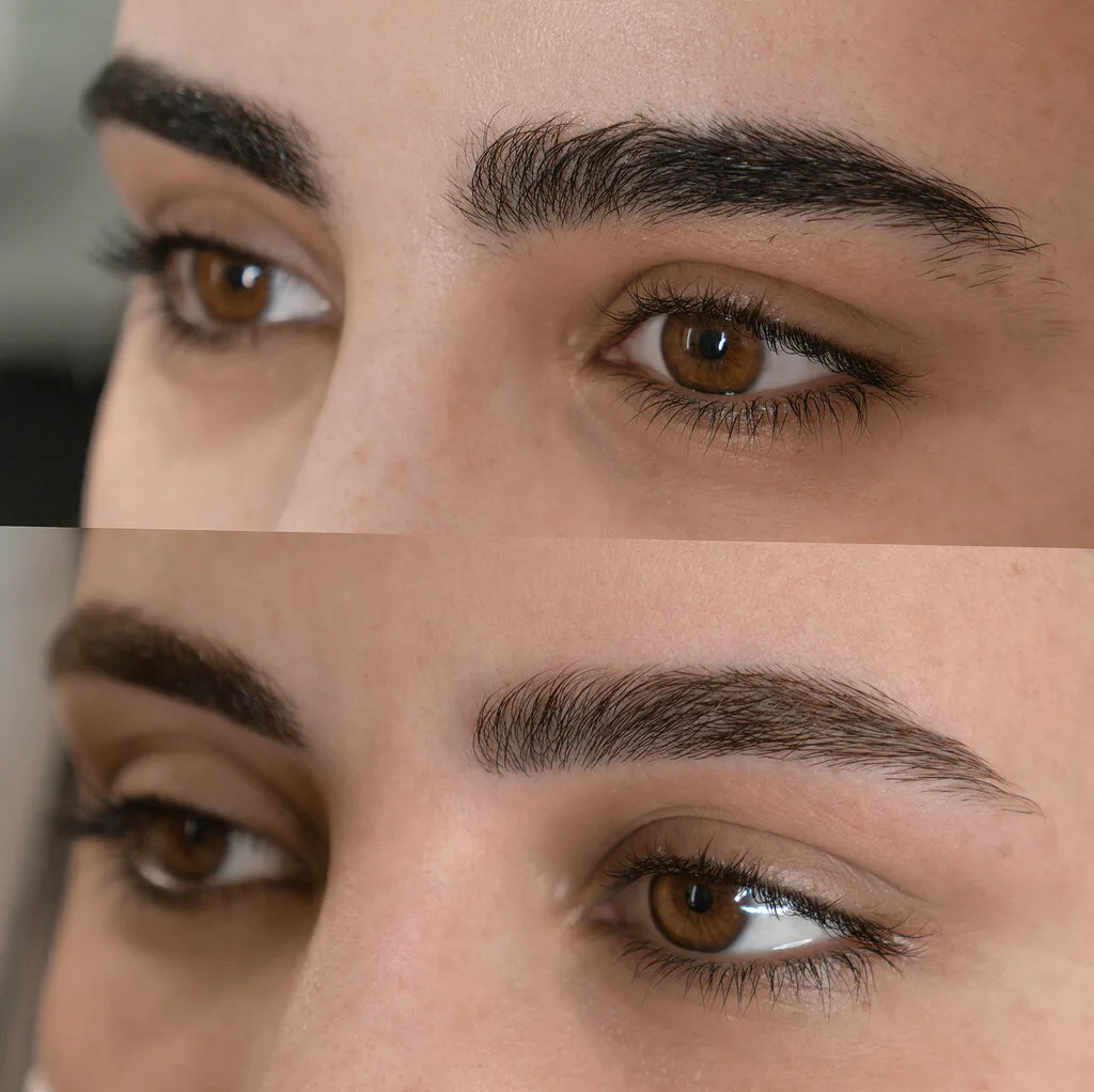 Осветление бровей