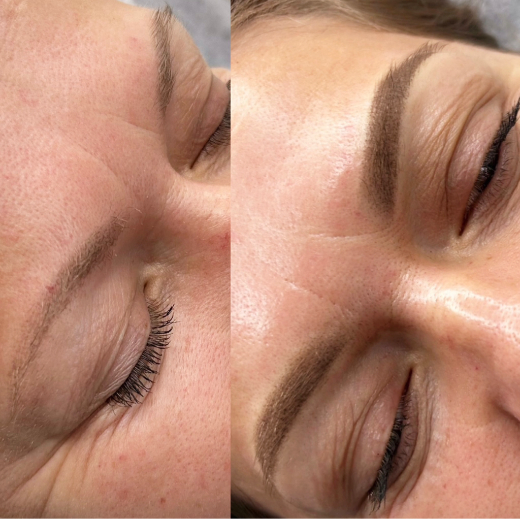 Пудровые брови