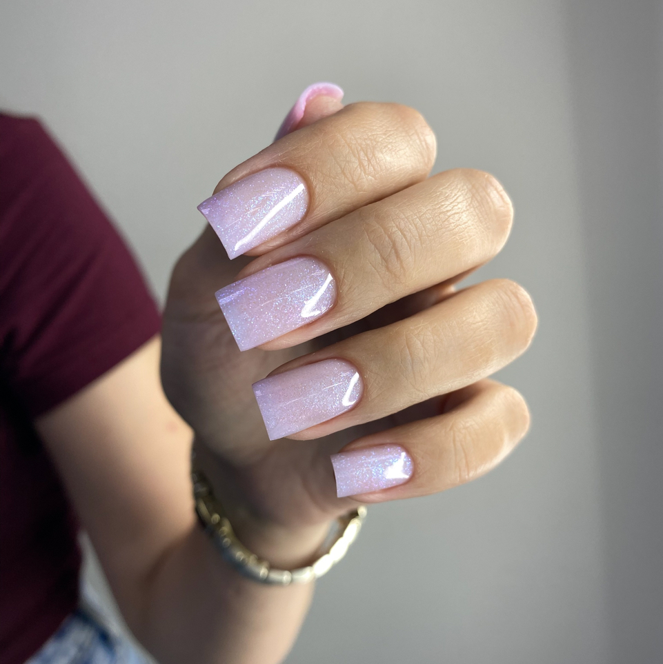 Укрепление твердым гелем + гель лак