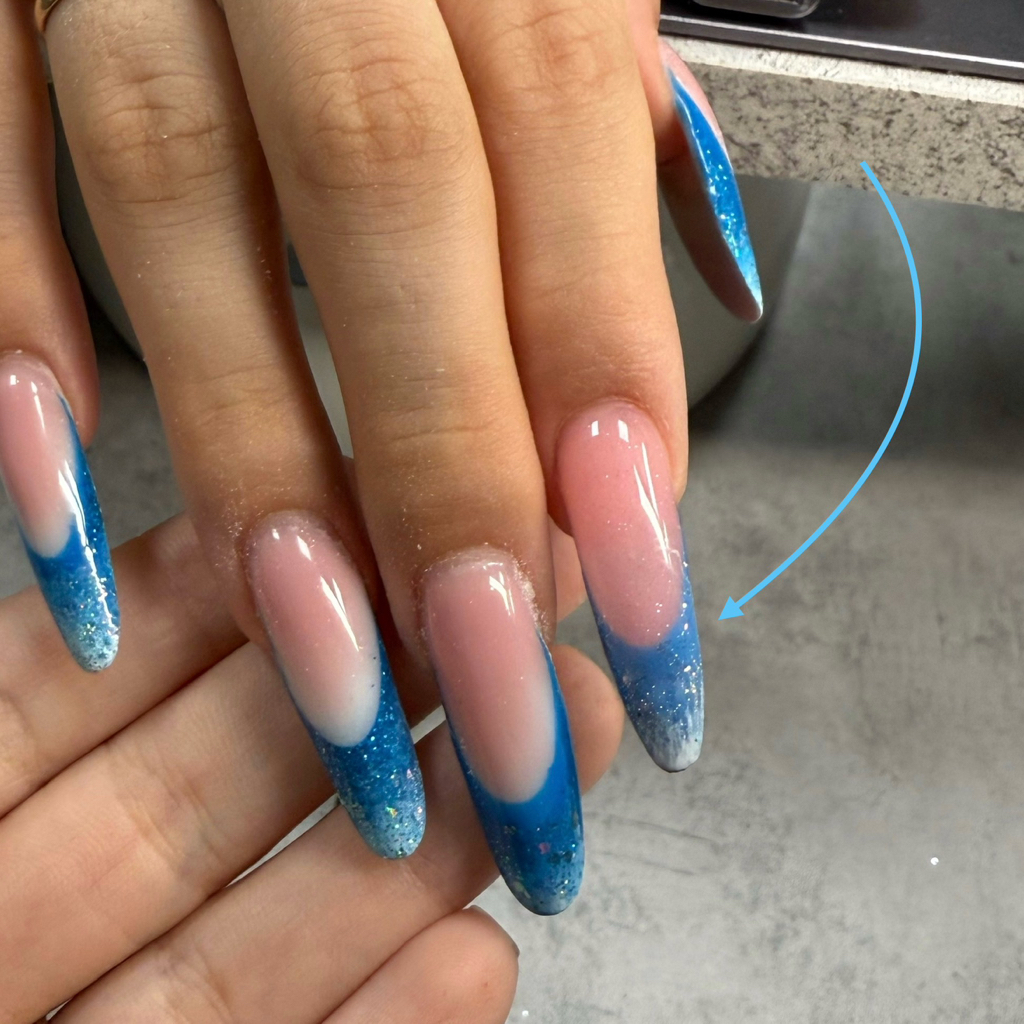 Наращивание длины одного ногтя