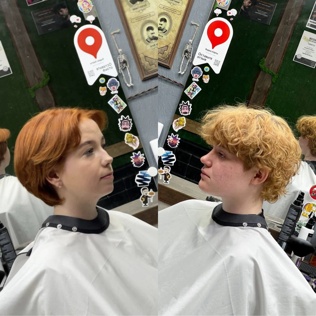 Стрижка двух девочек