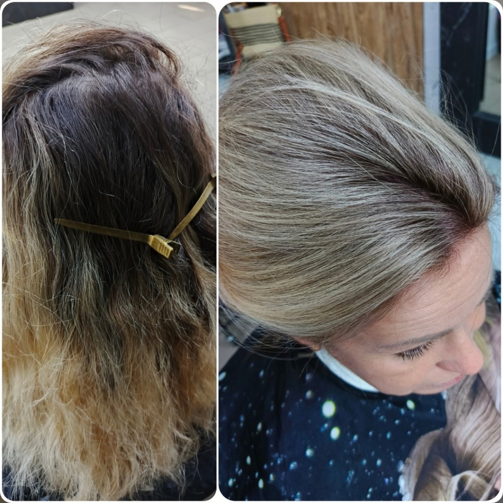 Мелирование длинных волос .