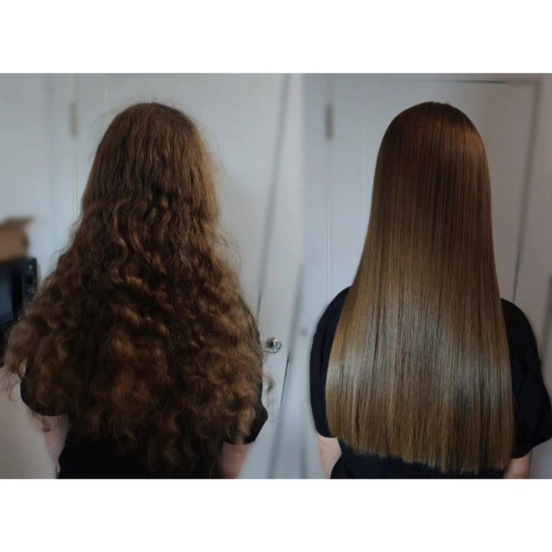 Кератиновое выпрямление волос