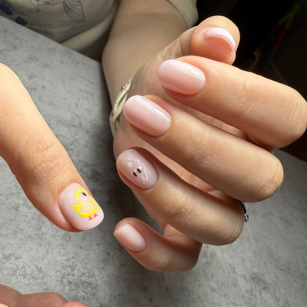 Маникюр с покрытием и укреплением + наше снятие