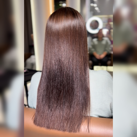 Кератиновое выпрямление длинные волосы (до лопаток)