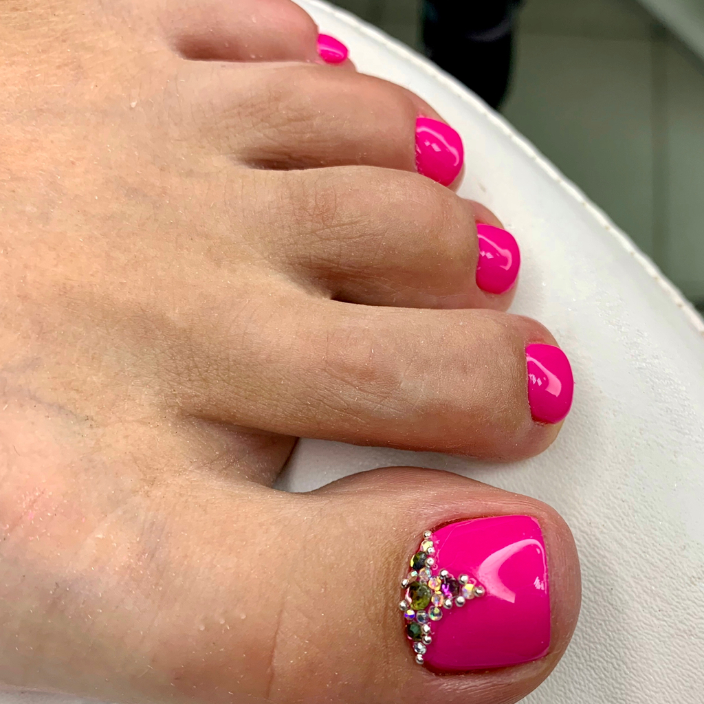 Педикюр(пальчики)+ гель лак(однотон)