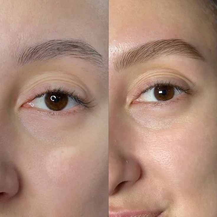 Осветление бровей