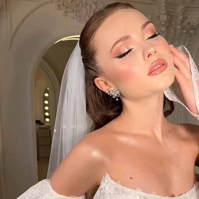 Пробный свадебный макияж
