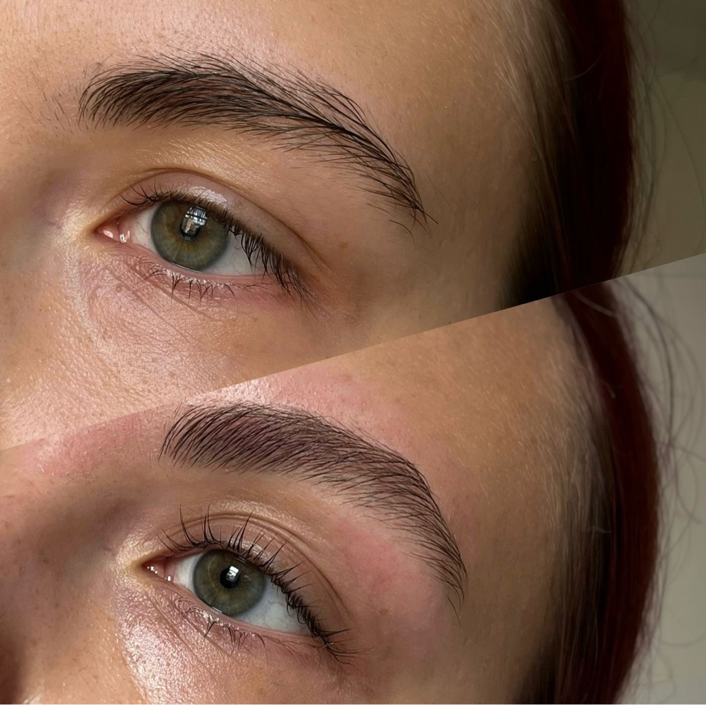 Ламинирование ресниц + Оформление и окрашивание бровей