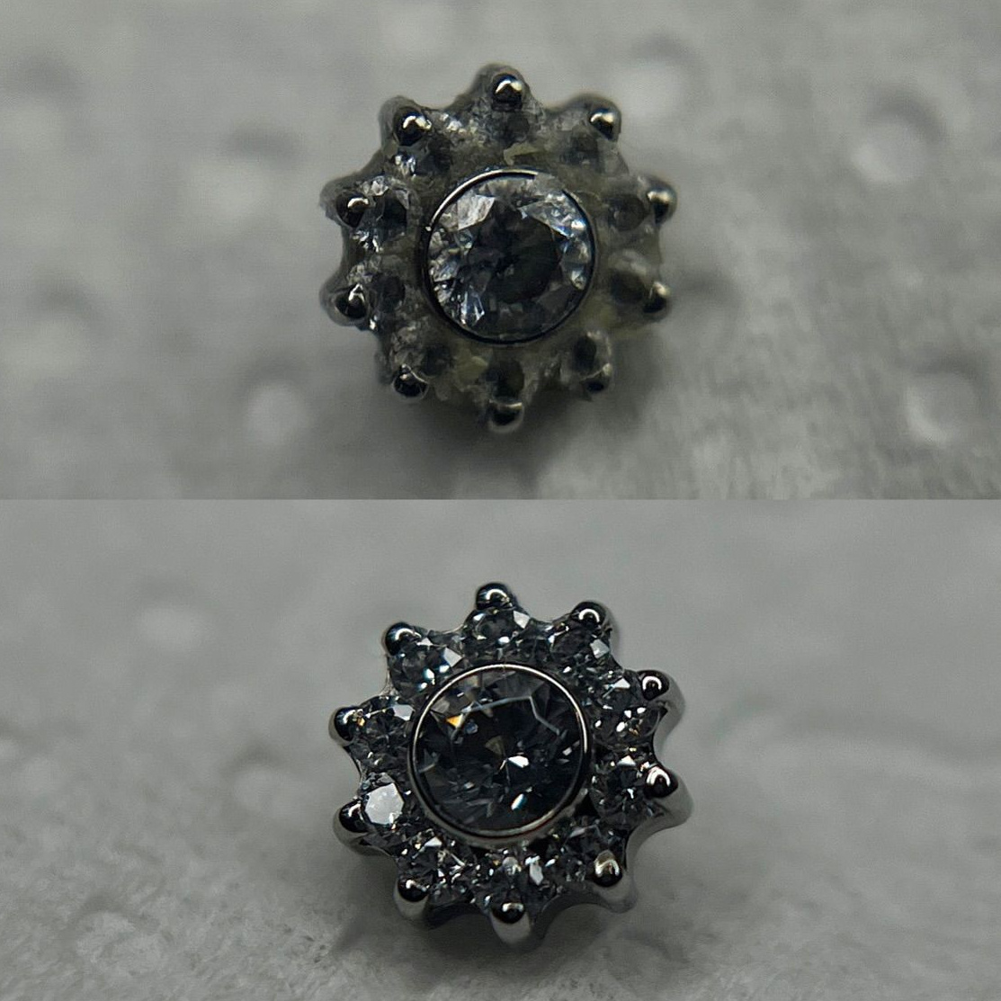 Чистка прокола + чистка украшения