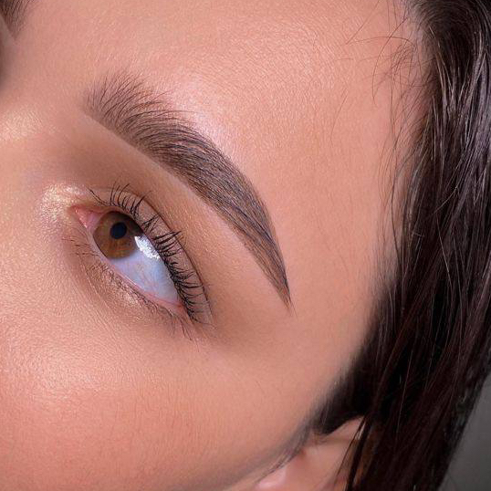 коррекция бровей + окрашивание краской