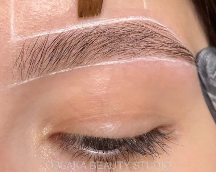 Коррекция бровей пинцетом /нитью / воском