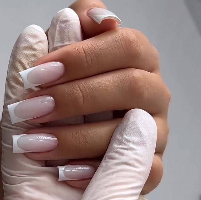 Маникюр + Покрытие Френч + Наращивание всех ногтей