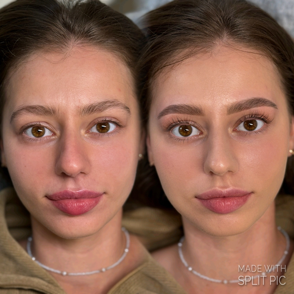 ламинирование ресниц + брови (окрашивание и коррекция)