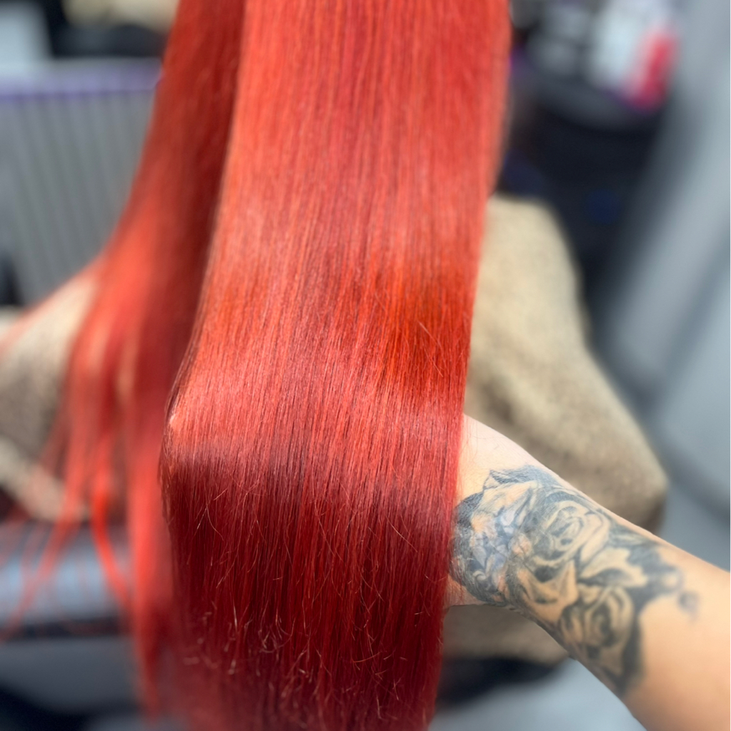 Окрашивание волосы по лопатки