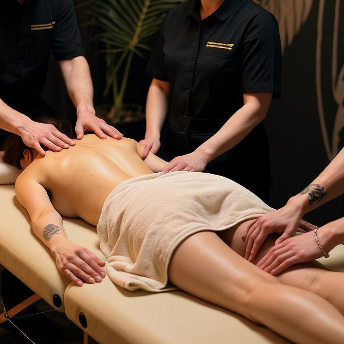 Массаж в 6 рук