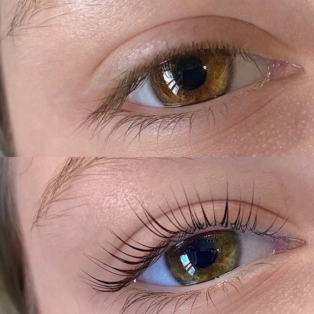 Ламинирование ресниц + окрашивание