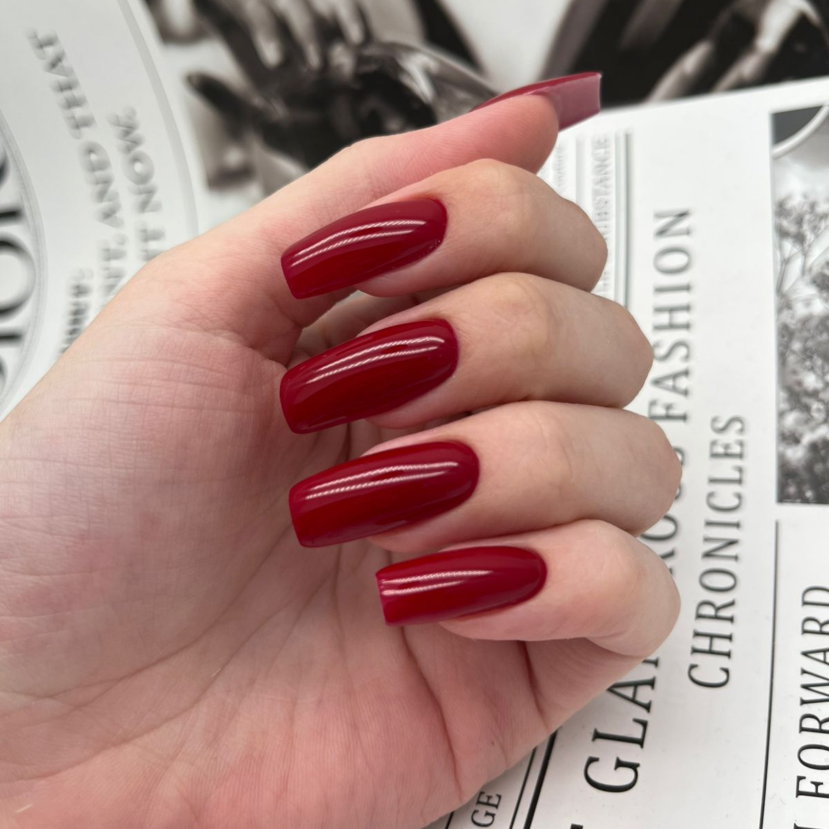 Наращенных ногтей коррекция + маникюр + гель лак