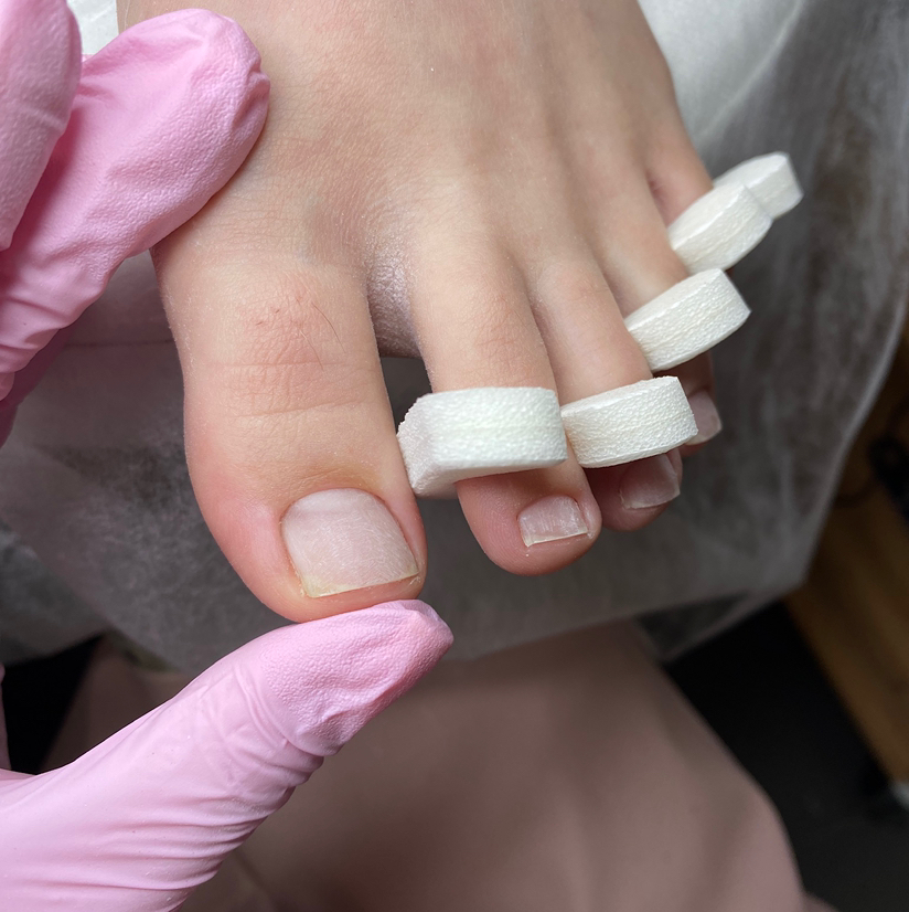 Снятие и обработка пальчиков без покрытия