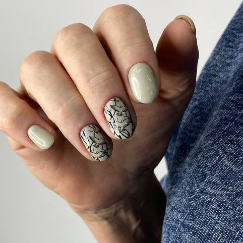 Стемпинг , Наклейки , Фольга , Поталь ( 1 ноготь )