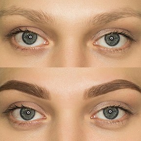 окрашивание бровей хной