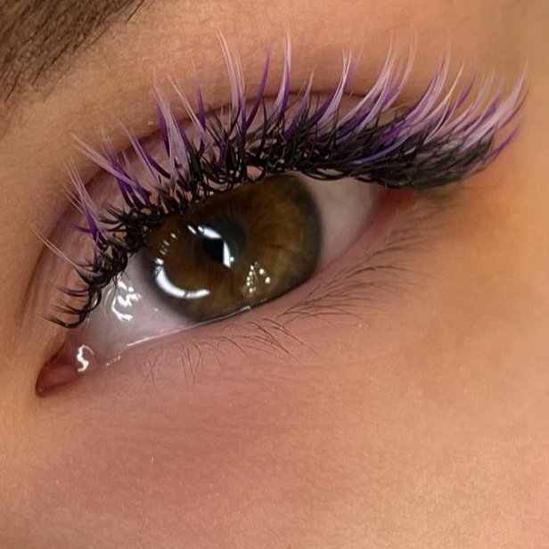 Сложное цветное наращивание