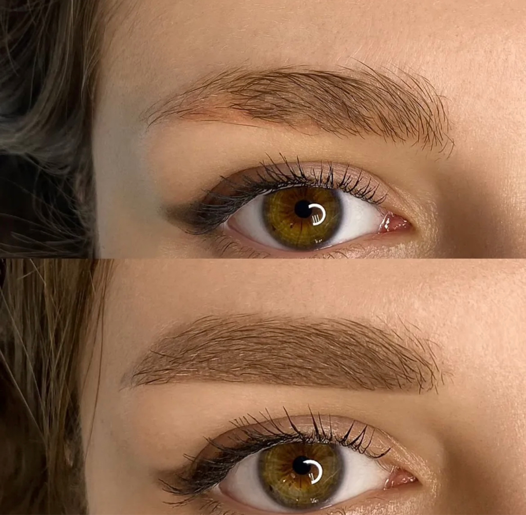 Коррекция перманентного макияжа (пудровые брови)