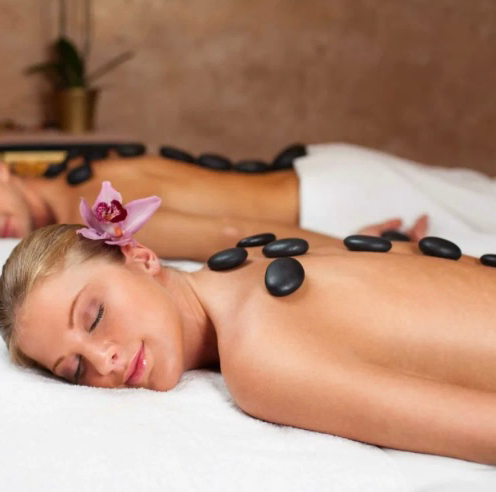 Стоунтерапия +массаж стоп