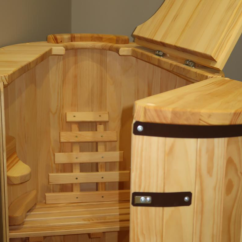 Кедровая бочка + массаж передней поверхности тела