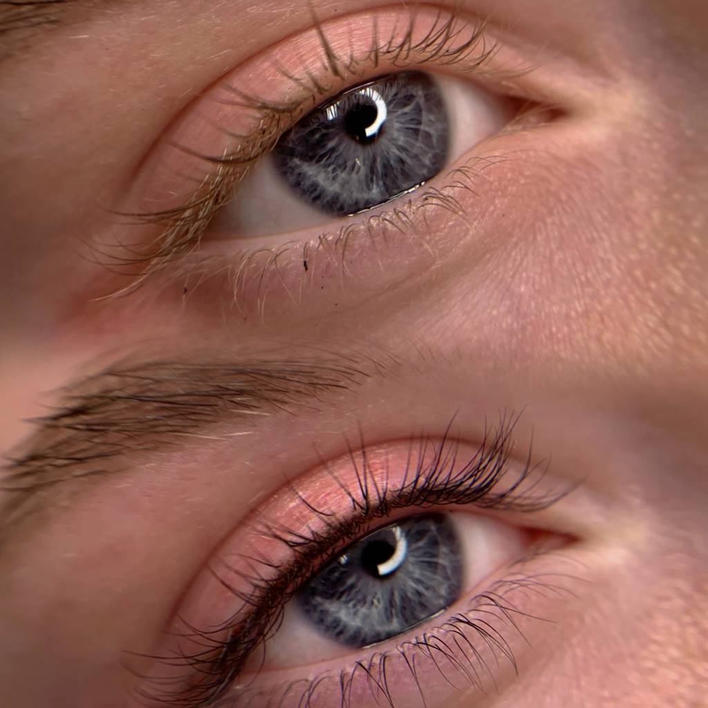 Перманент межресничного пространства. 2-й этап (спустя месяц и не более 3х)