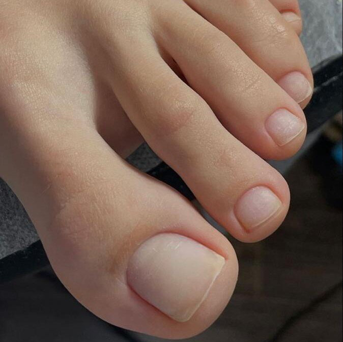 Педикюр без обработки стопы БЕЗ покрытия