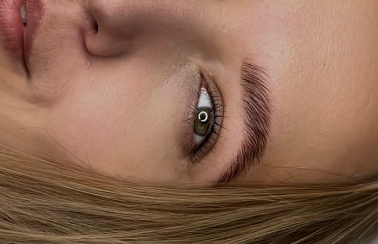 Ламинирование бровей + коррекция + окрашивание / Brow lamination + shaping + coloring