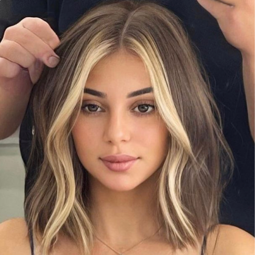 Контуринг( Осветление прядей на челке и висках) ДЛИНА ДО ПЛЕЧ