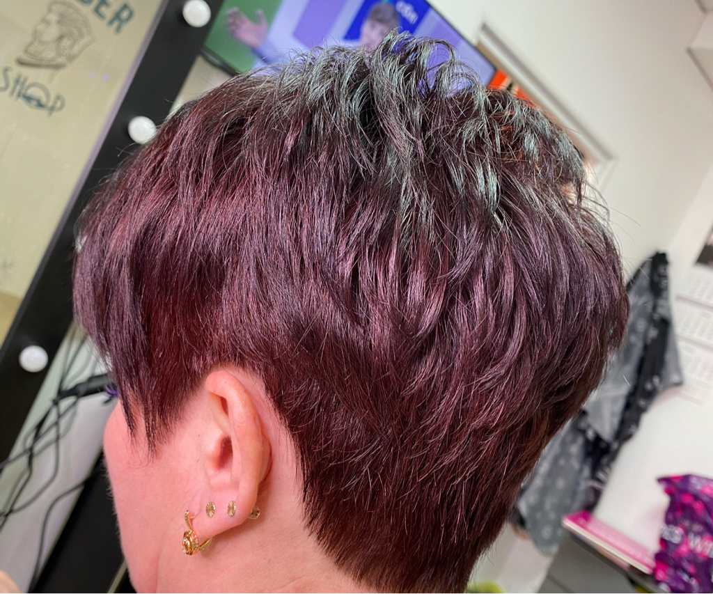 Окрашивание в один тон (короткие)