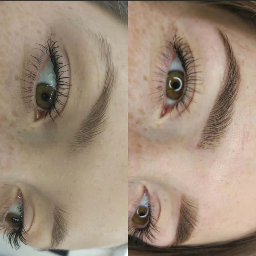 Оформление и окрашивание бровей краской