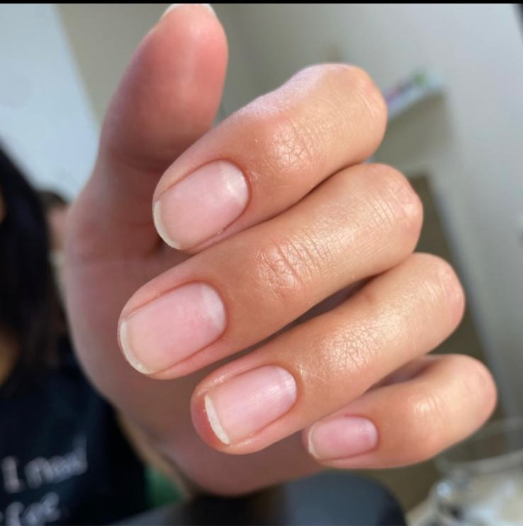 Маникюр без покрытия + снятие старого покрытия