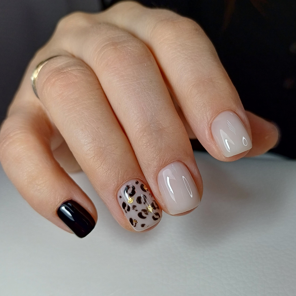 Маникюр + гель лак, короткие ногти