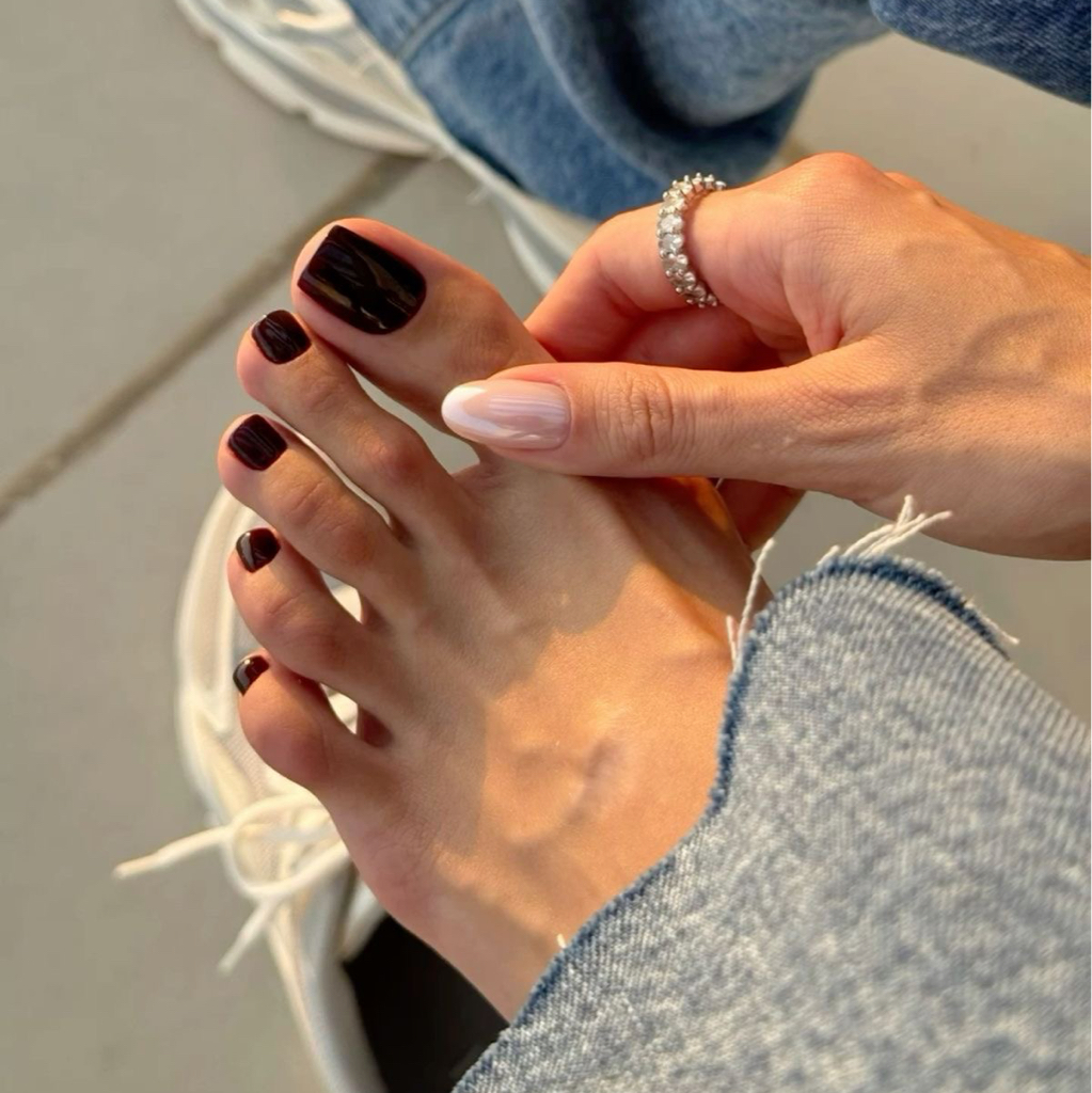 Педикюр с покрытием (частичный)