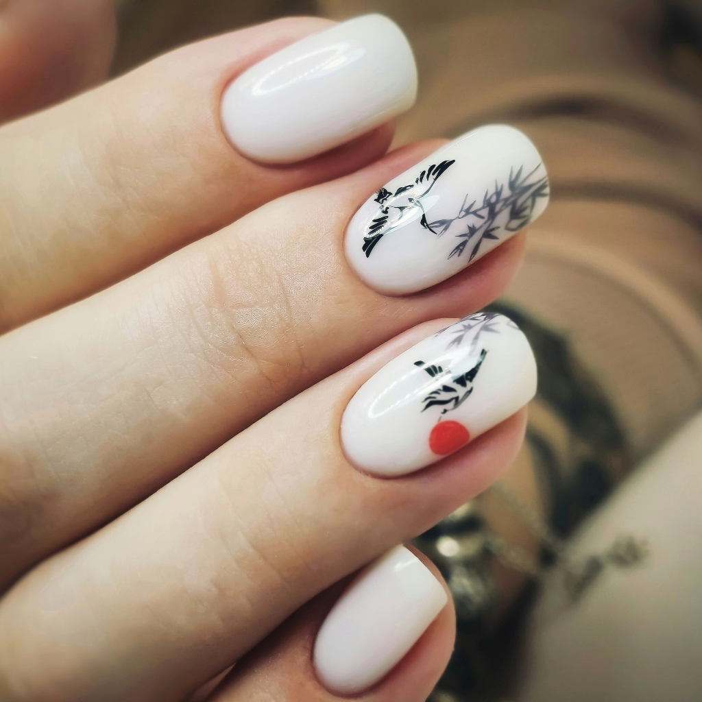 Комбо дизайн 1 ноготь из двух/трех техник, аквариумный дизайн