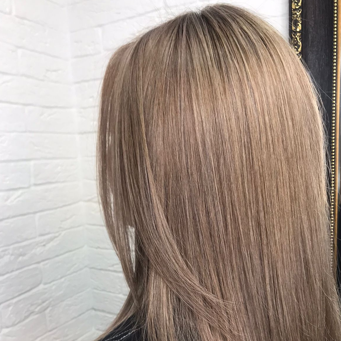 Окрашивание корней 1 тон на длинные волосы без стрижки