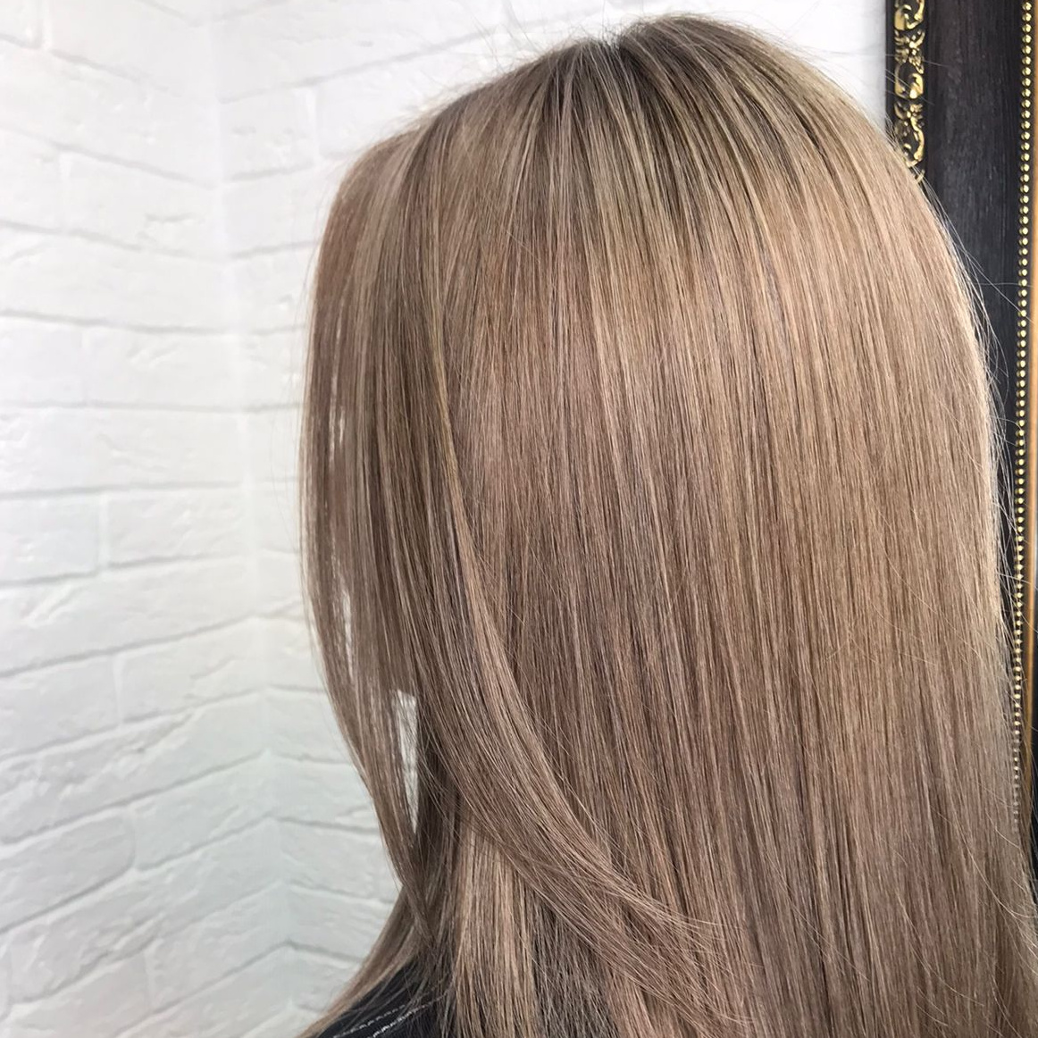 Окрашивание корней 1 тон на средние волосы без стрижки