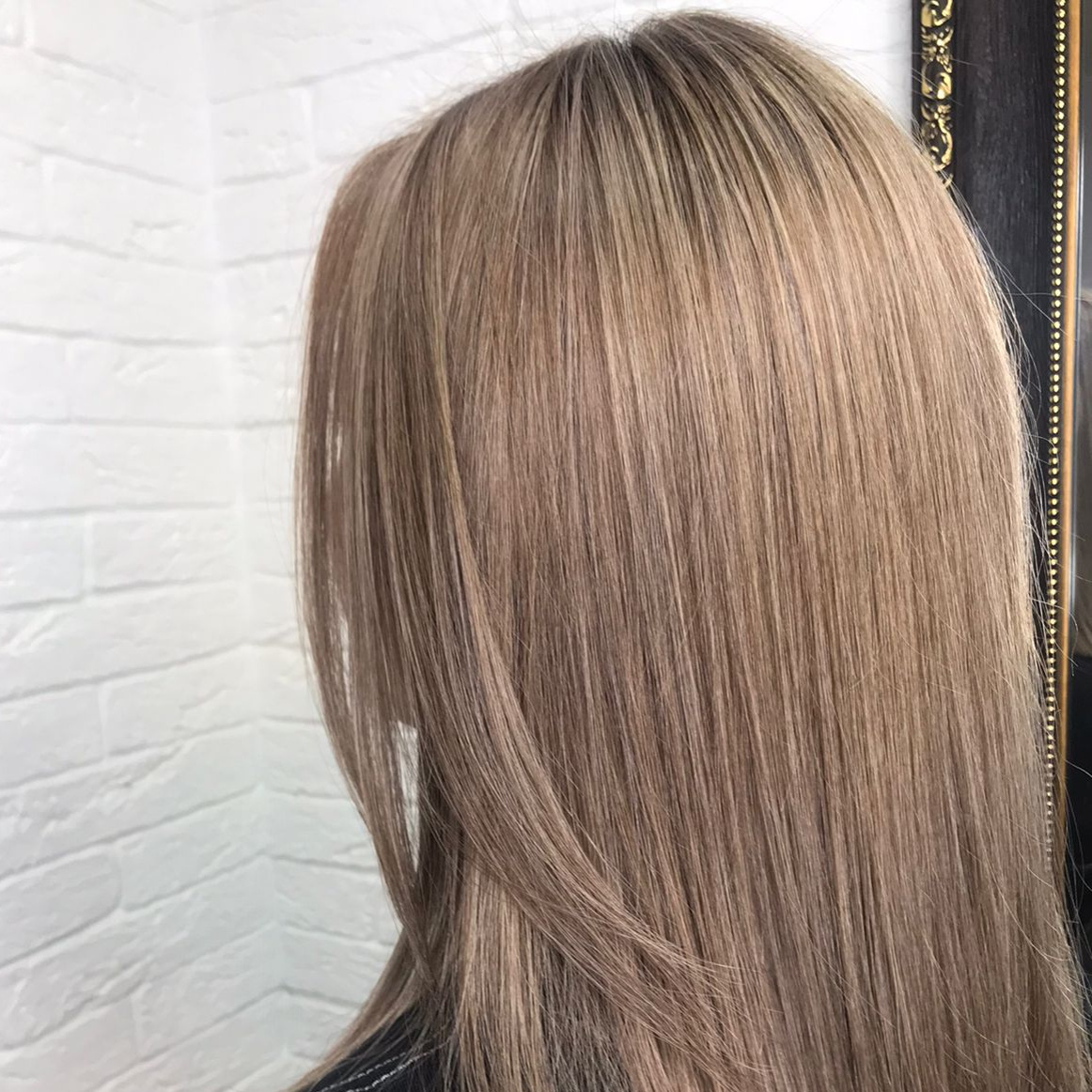 Окрашивание Длинные волосы в 1 тон  + стрижка