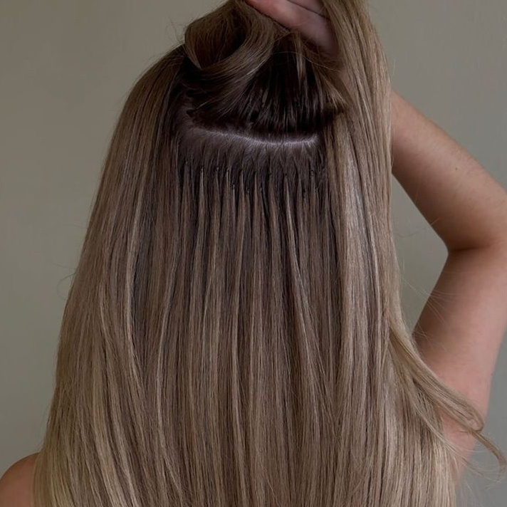 Окрашивание корней наращенных волос (волосы более 40 см) работа