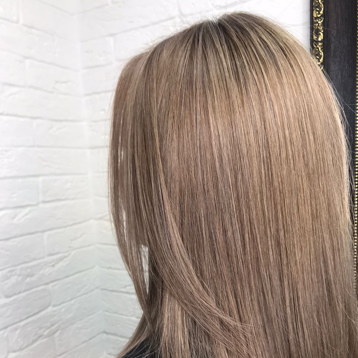 окрашивание Длинные волосы без стрижки в 1 тон