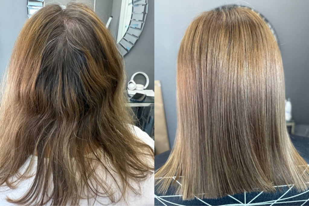 Окрашивание в один тон короткие (Краситель Loreal)